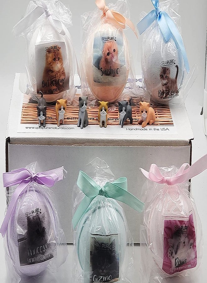 Spa Pure Kittens in Basket: 6 Adorable Kittens Hiding Inside Each Colorful Bath Bomb, XL 5 oz Each (6 Count) Pack of 1, Multicolor - Image 5